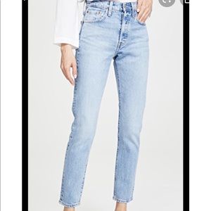 Levi 501 skinny, light blue denim